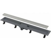 Alca - drain Duschrinnen - Duschrinne Simple 85 cm, mit Rand für perforierten Rost, inkl. Rost, Edelstahl matt APZ9-850M von ALCA