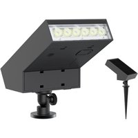 500lm IP65 Solar-LED-Gartenstrahler mit Erdspieß und Dämmerungssensor - 3000K von ALCAPOWER
