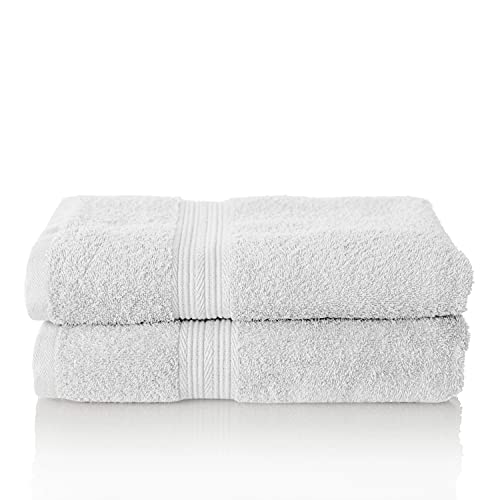 ALCLEAR Premium Frottier Handtuch Set, Frotteeserie in 6 Farben und 5 Größen, Farbe: Weiss, 2X Duschtücher 70x140 cm von ALCLEAR