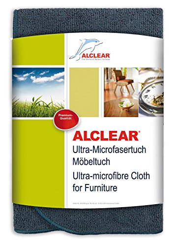 ALCLEAR A257343M Ultra-Microfasertuch Premium Möbeltuch Poliertuch, Möbelpflege ohne Schlieren oder Kratzer, 40 x 40 cm, Anthrazit, Mikrofasertuch Haushalt von ALCLEAR