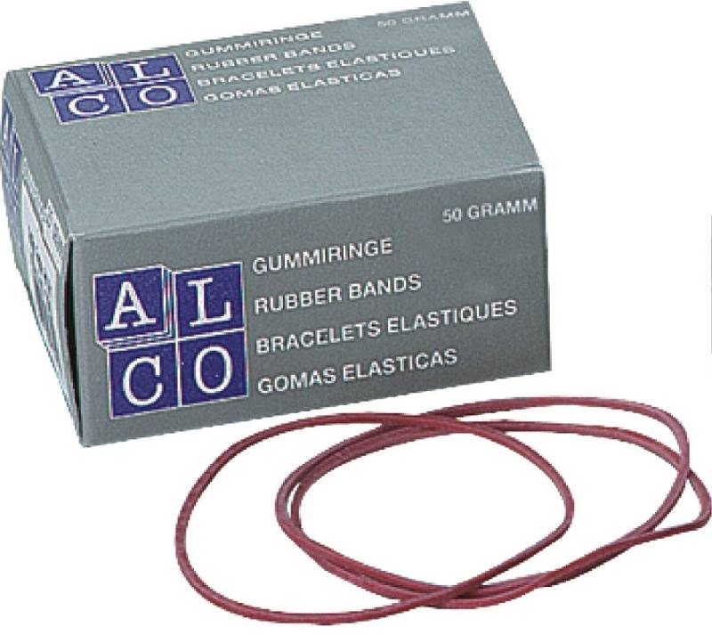 ALCO Gummibänder Gummiringe 50mm 50g rot ALCO Gummibänder Gummiringe 50mm 50g rot von ALCO