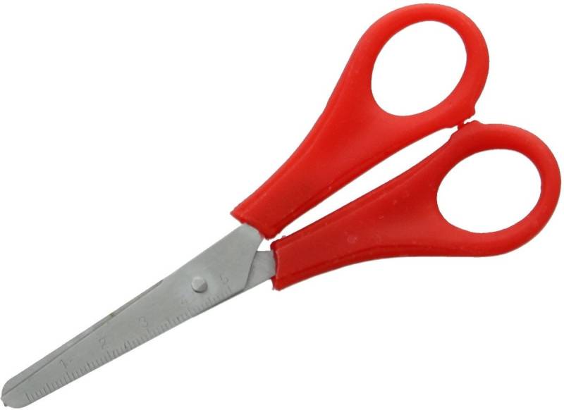 ALCO Papierscheren Bastel-Schere Edelstahl Griff ABS-Kunststoff rund 135mm rot. von ALCO