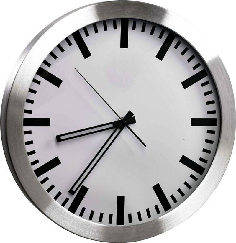 ALCO Uhr Wanduhr 35cm Aluminium silber (10 Stück) von ALCO