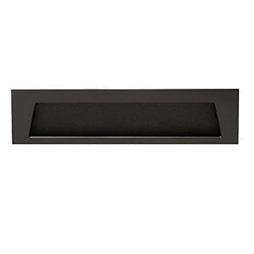 ALCXAZS Bündiger Fingergriff, mattschwarzer Schrankknopf für Kommode, Kleiderschrank und Schrankschublade, Fingergriff, rechteckiger Schubladengriff, 145mm schwarz von ALCXAZS
