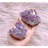 Amethyst Aura Cluster, Regenbogen Heilsteine, Natürliche Edelsteine, Ganzheitliche Heilung, Chakra Schutz, Energiereinigung von ALCritualshop