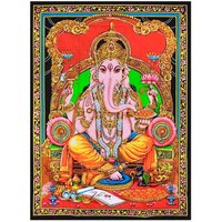 Lord Ganesha Gobelin Wandbehang, Gewebte Wandkunst, Heiliges Symbol, Göttliche Energie, Heilige Meditation, Manifestation, Spirituelles Heilgeschenk von ALCritualshop