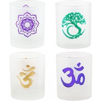 Lotus, Baum Des Lebens Und Om Geätzter Glaskerzenhalter, Chakraausgleich, Spirituelle Heilung, Heilige Symbole, Göttliche Energie, Altar Dekor von ALCritualshop