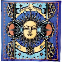 Sonne Und Mond Altartuch, Orakel Tarot Tuch, Tischdecke, Wandkunst, Göttliche Energie, Heilige Meditation, Energieheilung, Spirituelles Geschenk von ALCritualshop