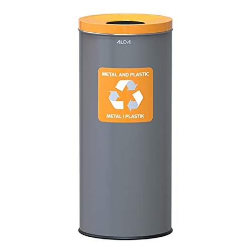 ALDA Eco Abfalltrenneimer 45 Liter, Grau und Deckel, Einheitsgröße, Gelb ALDA Eco Abfalltrenneimer 45 Liter, Grau und Deckel, Einheitsgröße, Gelb von ALDA