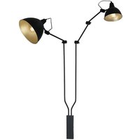 Wandlampe Schwarz Gold Modern flexibel Leselampe von ALDEX