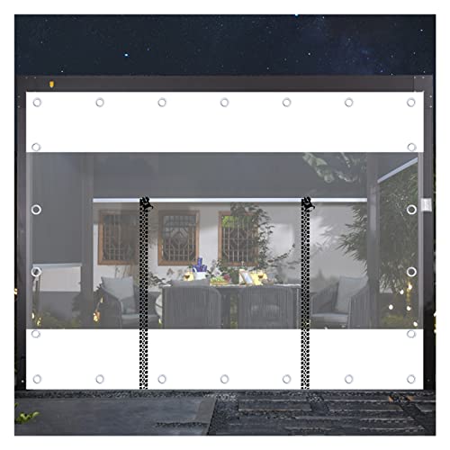 ALDFZ Seitenwand Carport für Carports, Veranda, Pavillons, Vordächer, Gewächshäuser Plane für Pergola Mit Reißverschluss, Haken Transparente Plane Mit Ösen (Color : A, Size : 9.84x7.22ft/3x2.2m) von ALDFZ