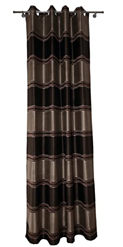 ALDOMO Oesenschal Ösenvorhang 140x235 cm Deko Gardine Vienne Gold braun edel Streifen ALDOMO Oesenschal Ösenvorhang 140x235 cm Deko Gardine Vienne Gold braun edel Streifen von ALDOMO