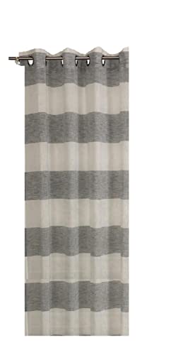 ALDOMO Oesenschal Ösenvorhang 140x235 cm Saba Deko Gardine Leinenoptik Streifen Grau Neu/OVP ALDOMO Oesenschal Ösenvorhang 140x235 cm Saba Deko Gardine Leinenoptik Streifen Grau Neu/OVP von ALDOMO