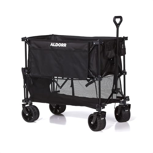ALDORR XXL Bollerwagen - 400L Faltbarer Bollerwagen mit 300KG Tragfähigkeit, All-Terrain PU-Lederräder & Vorderbremsen - Ideal für Strand, Camping & Parkausflüge - Mit Abnehmbarer Seitentasche ALDORR XXL Bollerwagen - 400L Faltbarer Bollerwagen mit 300KG Tragfähigkeit, All-Terrain PU-Lederräder & Vorderbremsen - Ideal für Strand, Camping & Parkausflüge - Mit Abnehmbarer Seitentasche von ALDORR