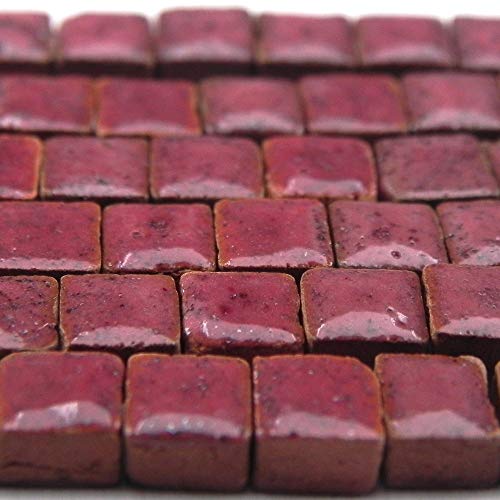 Mini Mosaiksteine 5x5mm, 1000 Stück, Weinrot, RV01 von ALEA Mosaic