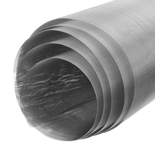 Filtersieb Blatt Edelstahl Drahtgewebe 60 Mesh Drahtgitter Feinmaschig Gewebtes Drahtgeflecht aus 304 Edelstahl Insektengitter Metall Rolle Lüftungsgitter Maschendraht 34CM X 1,2M von ALEEIK