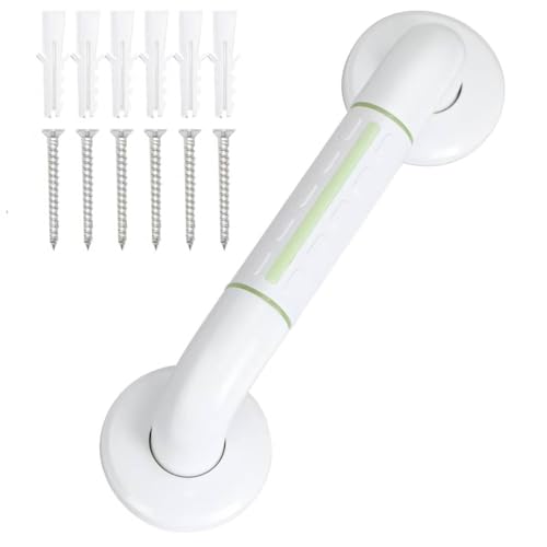 Haltegriff Dusche 30cm Griffstange Rutschfest Duschgriff Weiß Edelstahl Griff Badezimmer Haltegriffe für Senioren Badewannengriff für Badewanne Dusche WC von ALEEIK