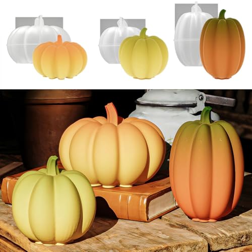 ALEFBET Silikonform Kürbis,3 Stück Silikonformen Gießformen Halloween,Silikon Gießform Mini Kürbis,Gipsformen zum Gießen,Epoxidharz Formen D5656 ALEFBET Silikonform Kürbis,3 Stück Silikonformen Gießformen Halloween,Silikon Gießform Mini Kürbis,Gipsformen zum Gießen,Epoxidharz Formen D5656 von ALEFBET
