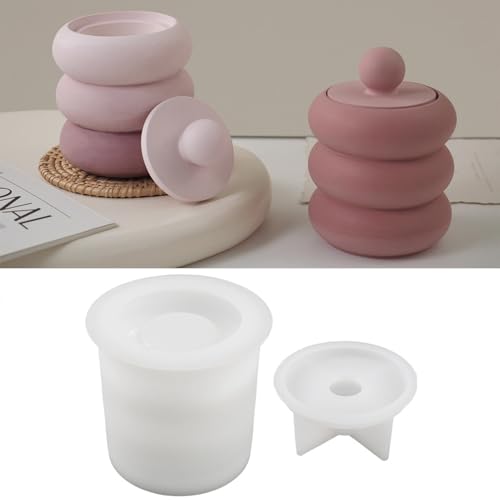 ALEFBET Silikonformen Gießformen, Kreativität Silikonform Kerzen Tasse, Duftkerzebecher Kerzen Formen Silikon, Silikon Gießform Kerzen, Gipsformen zum Gießen (Tasse B) von ALEFBET