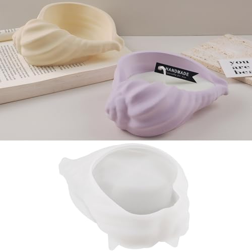ALEFBET Silikonformen Gießformen, Kreativität Silikonform Kerzenhalter, Kerzen Formen Silikon, Silikon Gießform Kerzen, Gipsformen zum Gießen (Muschelform D) von ALEFBET