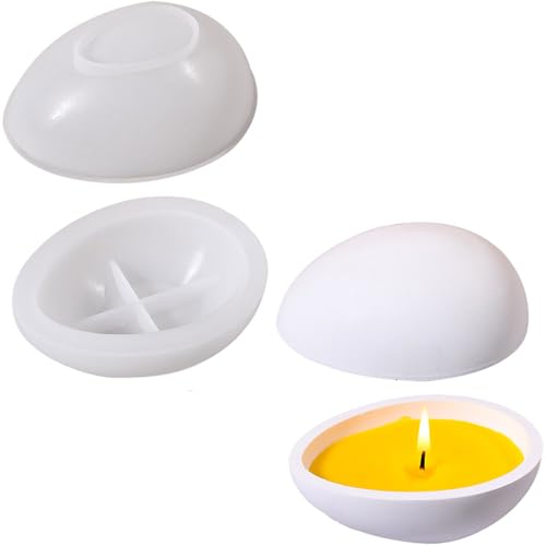 ALEFBET Silikonformen Gießformen Ostern, Kreativität Silikonform Ostern Kerzen, Ostern Ei Kerzen Formen Silikon, Silikon Gießform Kerzen, Gipsformen zum Gießen (Ostern Ei B) von ALEFBET