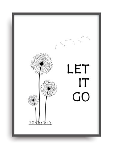 ALEMARG Fine Art Kunstdruck LET IT GO Poster Print Plakat Moderne Vintage Deko Bild ungerahmt DIN A4 Geschenk von ALEMARG