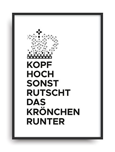 ALEMARG Kunstdruck Fine Art Kopf HOCH Geschenk Moderne Vintage Poster Print Plakat Deko Bild ungerahmt DIN A4 von ALEMARG