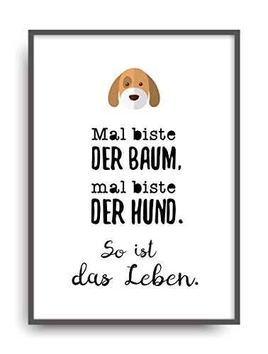 ALEMARG Moderner Vintage Poster Druck Baum - Hund Fine Art Kunstdruck Deko Bild Print Plakat ungerahmt DIN A4 Geschenk von ALEMARG