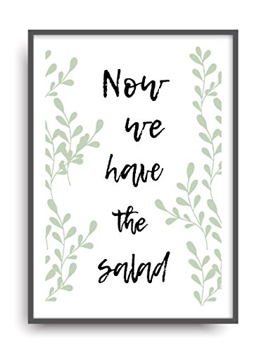 Kunstdruck Fine Art Salad Geschenk Moderne Vintage Poster Print Plakat Deko Bild ungerahmt DIN A4 von ALEMARG