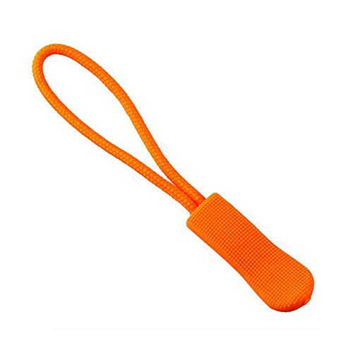 10-100Pcs Color Rope Zipper Pull Bekleidungstasche Tactical Backpack Zubehör Zip Puller DIY Reißverschluss Kopf Cord Strap Lariat Slider, Orange Zipper Puller, 30Pcs von ALENAOO