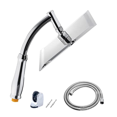 20,3 cm Edelstahl-Regenduschkopf, Hochdruck-Duschkopf, quadratischer Regenduschkopf für das ultimative Duscherlebnis (Größe: 20,3 cm) von ALEOHALTER