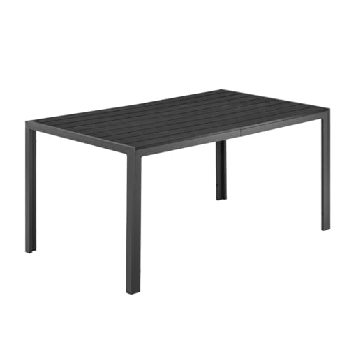 ALEOS. Aluminium Gartentisch 150 x 90 cm mit WPC Tischplatte, Model Milos, Tisch Esstisch von ALEOS.