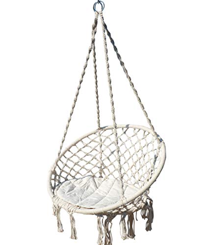 ALEOS. Design Hängesessel Stoffsessel Schwebesessel Hängekorb Cruz mit Kissen (ohne Holzgestell) von ALEOS.