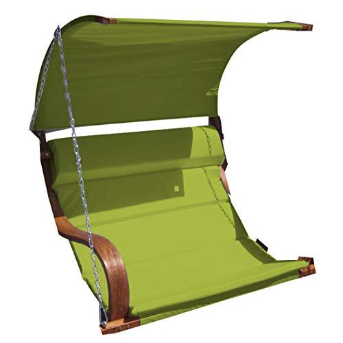 Ersatz Stoffpolster und Dachstoff für Hollywoodschaukel SEAT-MERU grün (NUR SESSELSTOFF ohne Holzteile) von AS-S von ALEOS.