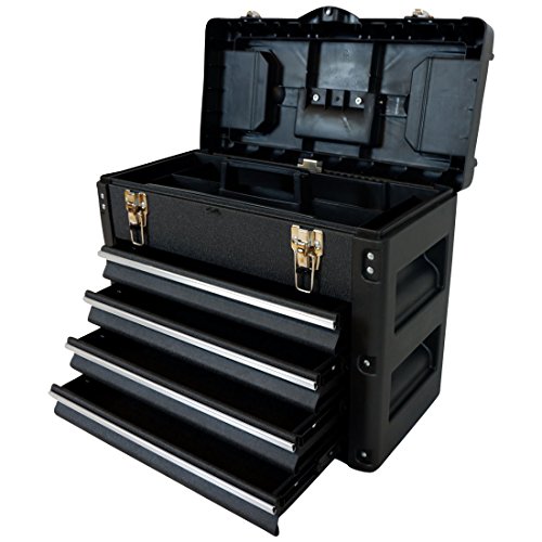 METALL Werkzeugkiste mit 8 Funktionen WK1-B BLACK EDITION von AS-S von ALEOS.