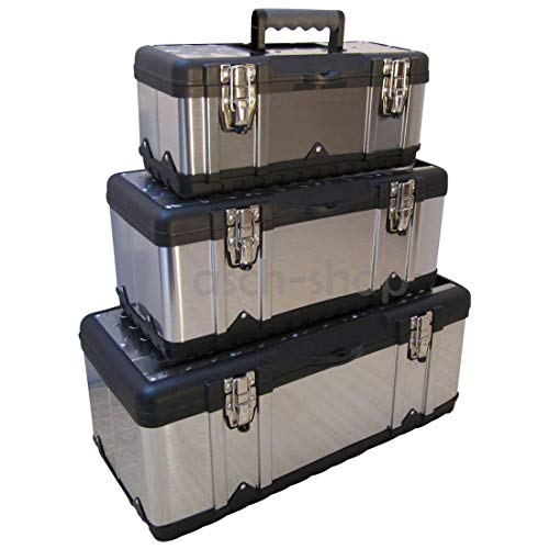 SET 3Stück Werkzeugkisten Materialbox EDELSTAHL von AS-S von ALEOS.