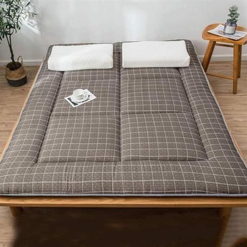 ALEPXS Tatami-Schlafmatte Japanische Futon-Bodenmatratze Zusammenklappbar Tatami-Matratze rutschfeste Schlafmatte in voller Größe Für Camping & Bettbezüge (Color : Rown, Size : 120 * 200cm) von ALEPXS