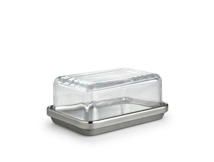 Alessi Butterdose ES03, Glas, Edelstahl von ALESSI