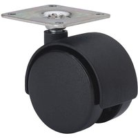 Alex - Lenkrolle mit Platte und glatter Achse, schwarz, max. Tragkraft 50 kg, ø 5 cm Alex - Lenkrolle mit Platte und glatter Achse, schwarz, max. Tragkraft 50 kg, ø 5 cm von ALEX