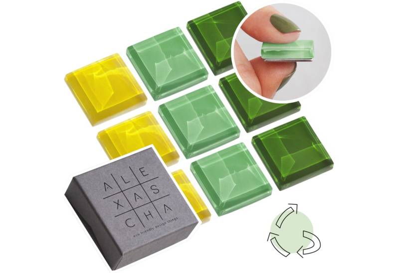 ALEXASCHA Magnettafel Magnet Set • 9 dekorative Kühlschrankmagnete • extra stark • upcycelt von ALEXASCHA