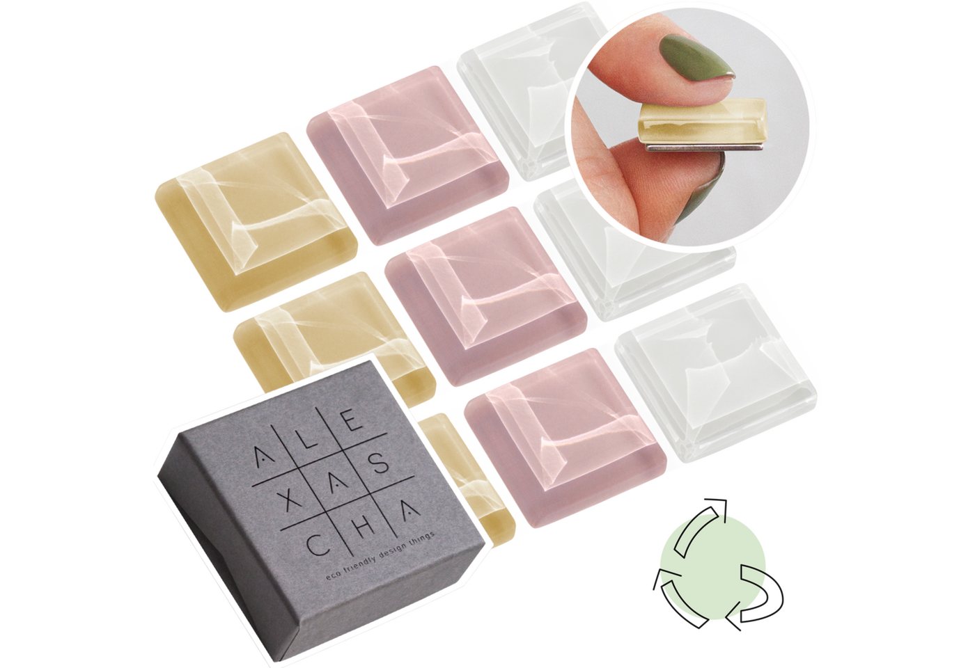 ALEXASCHA Magnettafel Magnet Set aus Glas • 9 dekorative Magnete ALEXASCHA Magnettafel Magnet Set aus Glas • 9 dekorative Magnete von ALEXASCHA