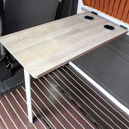 ALEjon Klappbarer Wandtisch aus Aluminium: Tragbarer Picknicktisch mit abnehmbarer Stahlhalterung und umweltfreundlicher Brett-Oberfläche – ausgestattet mit Spülbecken-Becher für Camping-Enthusiasten von ALEjon