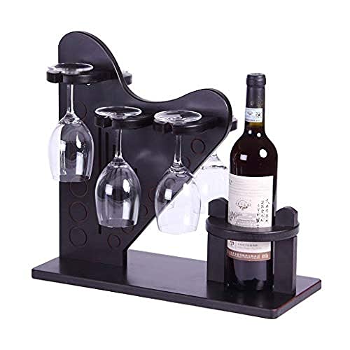 ALEjon Weinregal aus Holz, dekoratives Weinregal, Tisch-Weinregal – Weinglasregal bietet Platz für 1 Flasche Rotwein und 6 Weingläser, hoffnungsvolle Vision von ALEjon