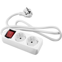 Weißes Basis-Onlex-T/T-Schalterkabel, 1,5 m, 2 Steckdosen Weißes Basis-Onlex-T/T-Schalterkabel, 1,5 m, 2 Steckdosen von ALFA DYSER