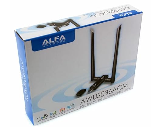 ALFA NETWORK AWUS036ACM - 802.11ac MiMo Dualband WLAN USB Adapter mit 2,4/5 GHz ALFA NETWORK AWUS036ACM - 802.11ac MiMo Dualband WLAN USB Adapter mit 2,4/5 GHz von ALFA NETWORK