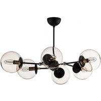 [NEUWERTIG] B-Ware Alfa Deckenleuchte Lampe Itoris Deckenlampe 6 Flg Hängeleuchte Schwarz/Gold E14 von ALFA