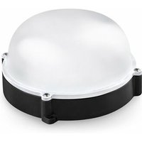 Runde Matel LED-Außenwandleuchte IP65 schwarz 12 W kalt von ALFA