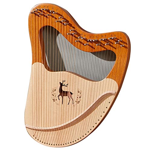 ALFAAL 32-saitige Leierharfe Aus Holz Fichtenholz Harfe Saiteninstrumente Mit Stimmwerkzeugtasche Für Anfänger Lyre Harp Instrument von ALFAAL