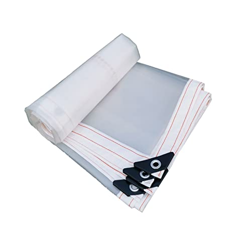 ALFAAL Abdeckplane Wasserdicht Transparente PVC Folie Mit Ösen Aus Edelstahl Abdeckplane Transparent (Color : Clear, Size : 3x3.5m) von ALFAAL