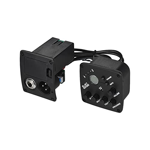 ALFAAL Acoustic Guitar Pickup System 4-Band Eq. Equalizer-Ton Und Volumenverstärker Guitar Preamp Piezo Pickup Akustischer Tonabnehmer von ALFAAL